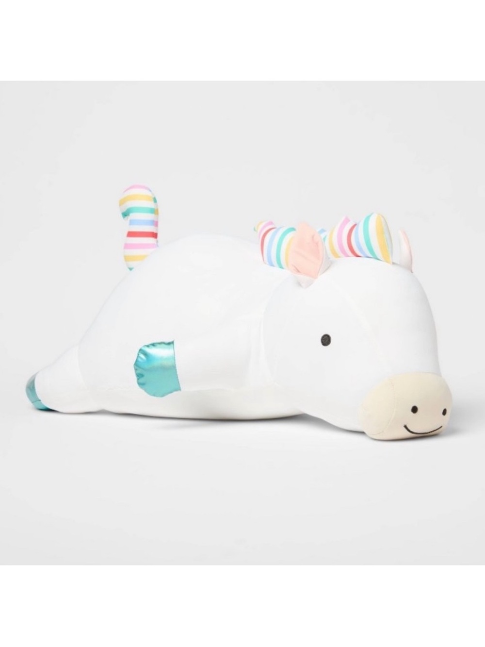 NWT Rainbow Horse Soothing 3lb Weighted Plush Throw Pillow White - Pillowfort